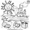 Creative Beach Sand Castle Coloring Pages