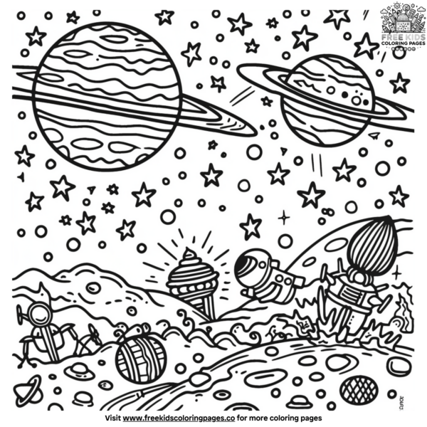 Fun Space Coloring Pages for Kids