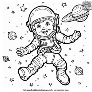 Lively Space Coloring Pages