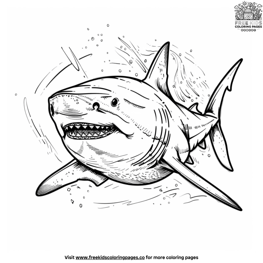 Lively And Educational Shark Coloring Pages For Kids