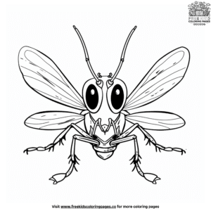 Long-legged bug coloring pages