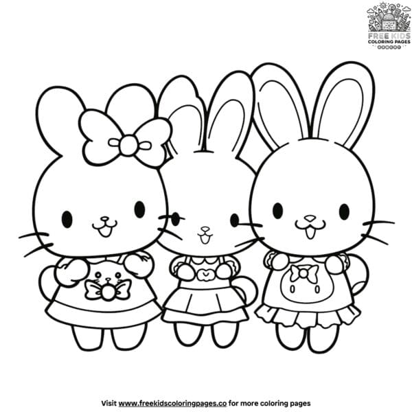 Sanrio friends coloring pages