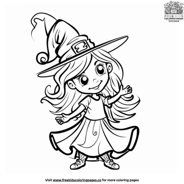 Cartoon Witch Coloring Pages