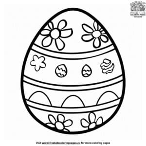 Springtime Easter Egg Coloring Pages