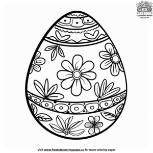 Simple Easter Egg Coloring Pages