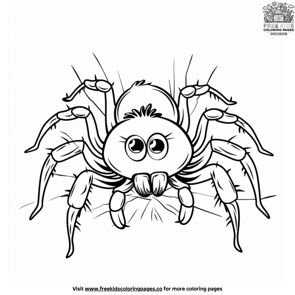 Spider coloring pages for toddlers