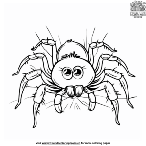 Spider coloring pages for toddlers