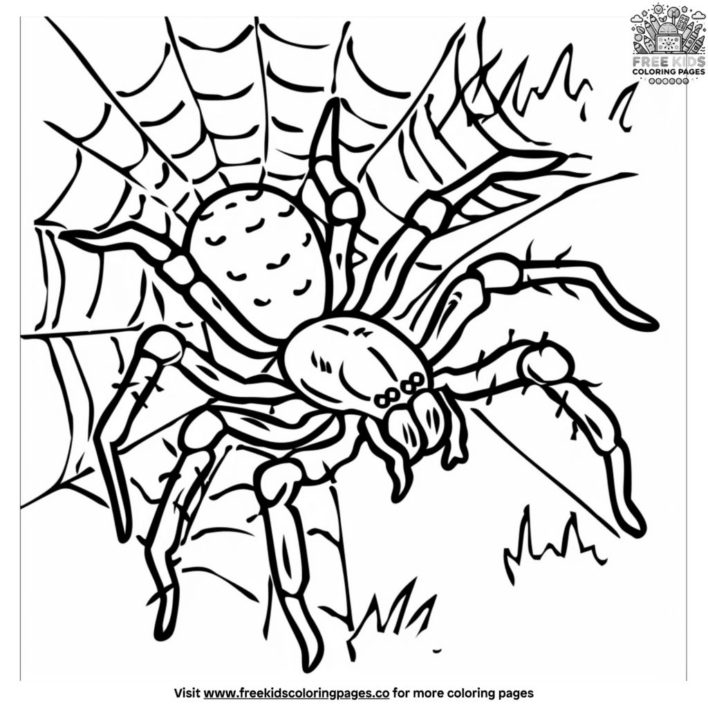 Spider coloring pages for toddlers