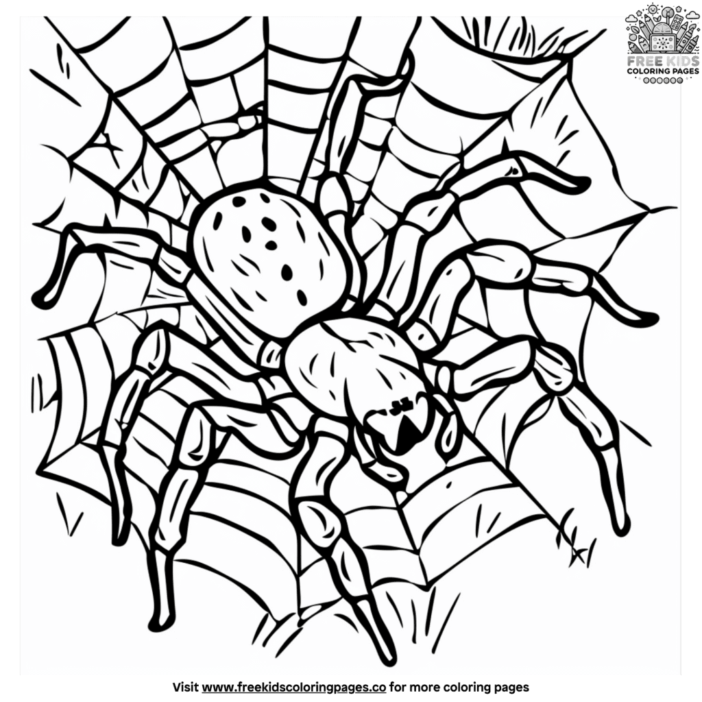 Spider coloring pages for toddlers