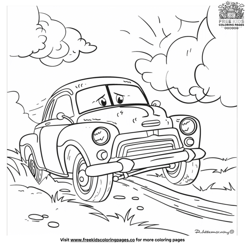 Entertaining Car Coloring Pages