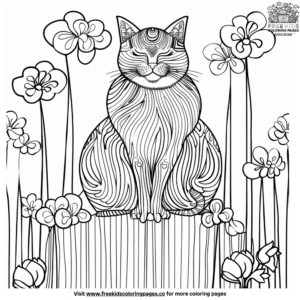 Whacky cat coloring pages