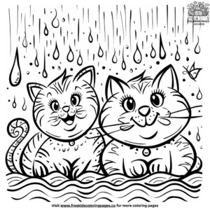 Silly Cat Coloring Pages