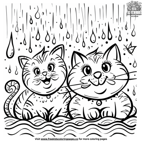 Funny Cat Coloring Pages