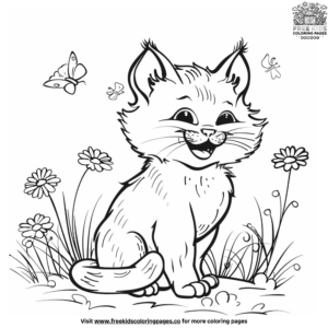 Funny Cat Coloring Pages