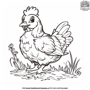 Funny Chicken Coloring Pages