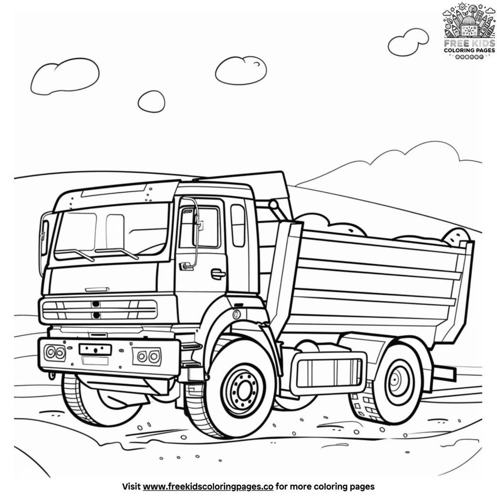 giant-big-truck-coloring-pages-captivating-for-young-artists