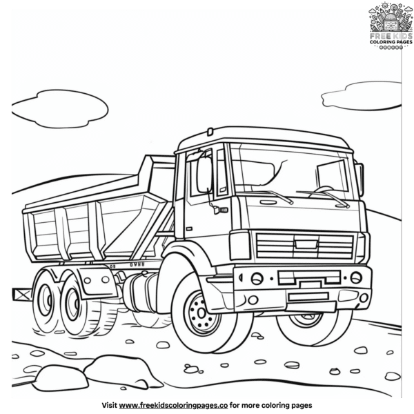 Heavy duty giant truck coloring pages