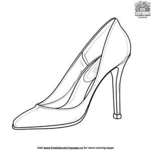 Chic high heel shoe coloring pages for aspiring fashionistas