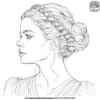Updo Realistic Girl Coloring Pages