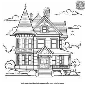 Huge House Coloring Pages