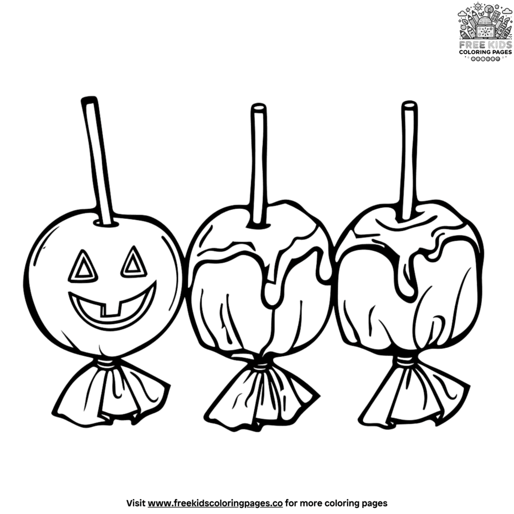 Halloween candy coloring pages