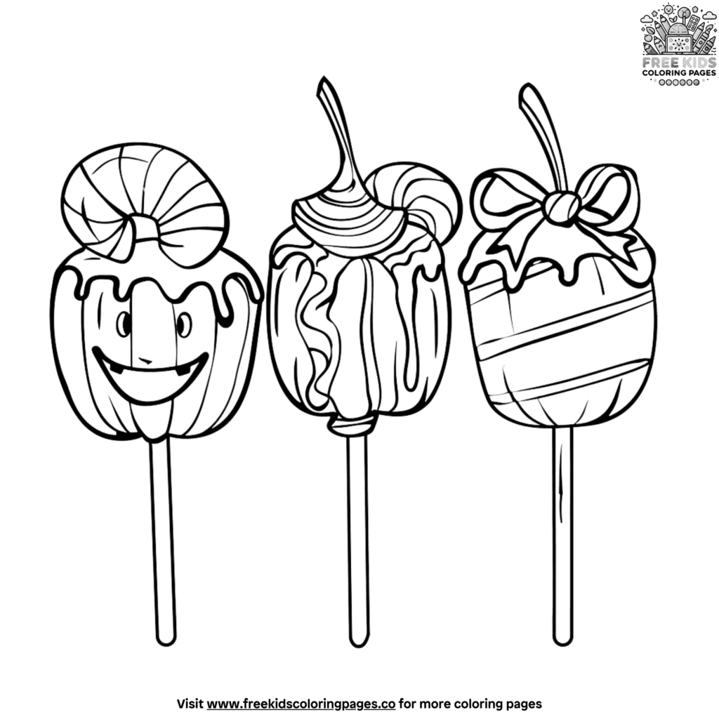 Halloween candy coloring pages