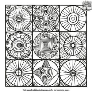 Harmonious Geometric Coloring Pages