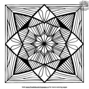 Balanced Geometric Relaxing Coloring Pages