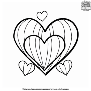 Intimate heart coloring pages