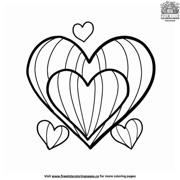 Intimate heart coloring pages