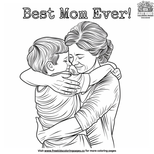 Mother's Day Card Coloring Pages