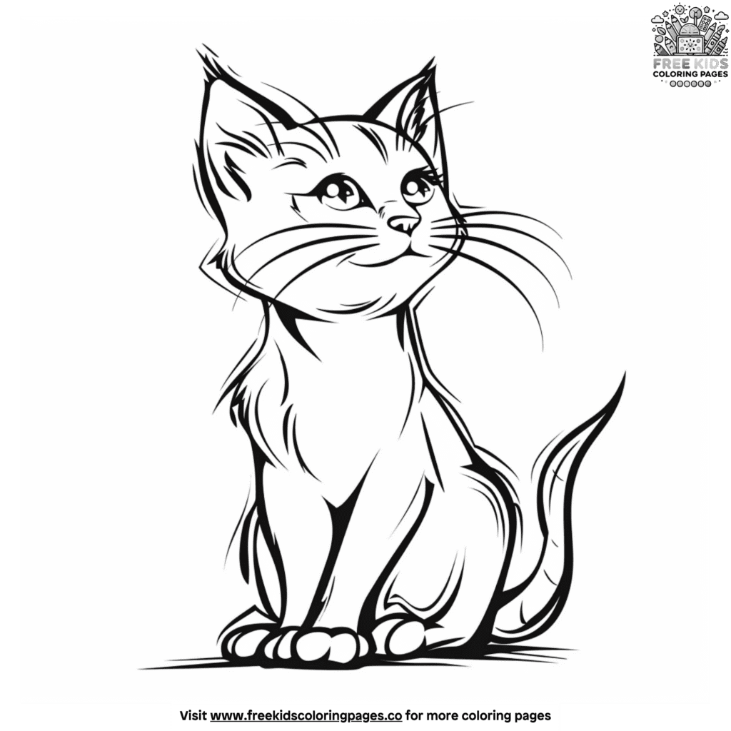 Heartwarming Adorable Kitten Coloring Pages For Kids
