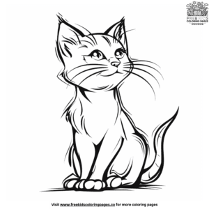 Radiant adorable kitten coloring pages for kids