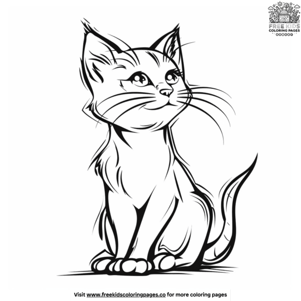 Radiant adorable kitten coloring pages for kids