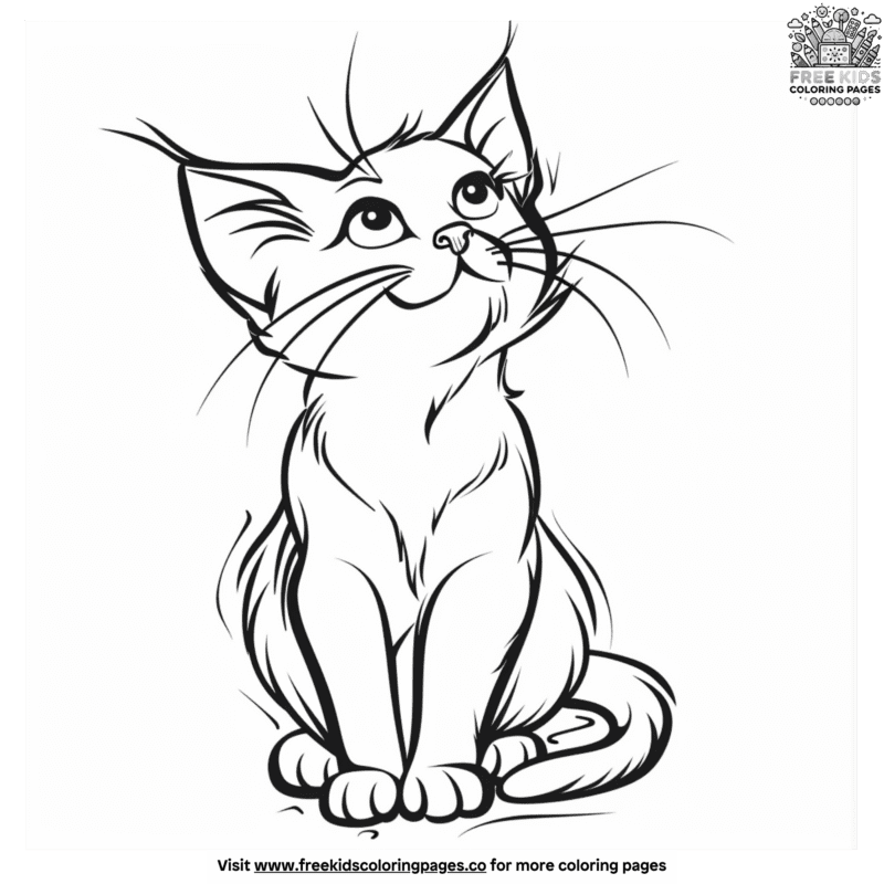 Heartwarming Adorable Kitten Coloring Pages For Kids