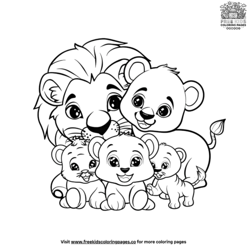 Heartwarming Animal Family Coloring Pages