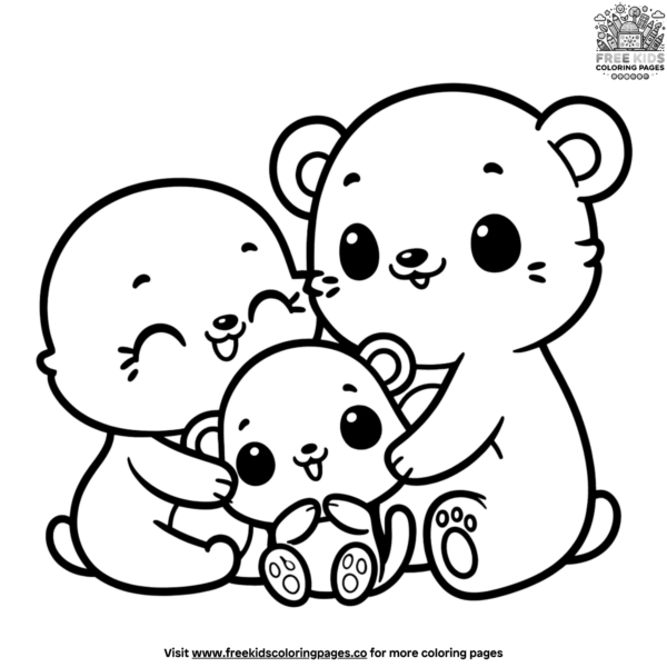 Animal Family Coloring Pages
