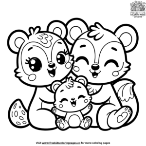 Amazing animal family coloring pages