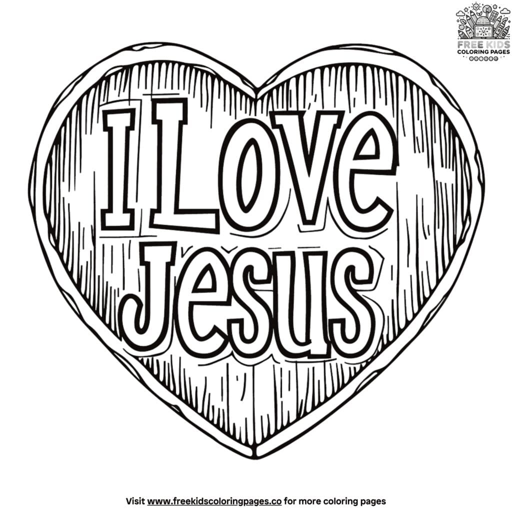 'i love jesus' coloring pages