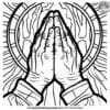 Jesus' Praying Hands Coloring Pages