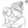 Mom And Baby Coloring Pages