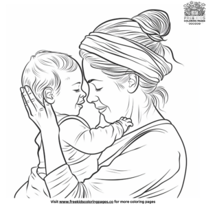 mom and baby coloring pages