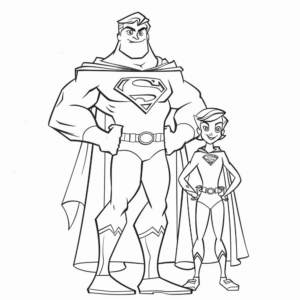 Superhero Dad Coloring Page