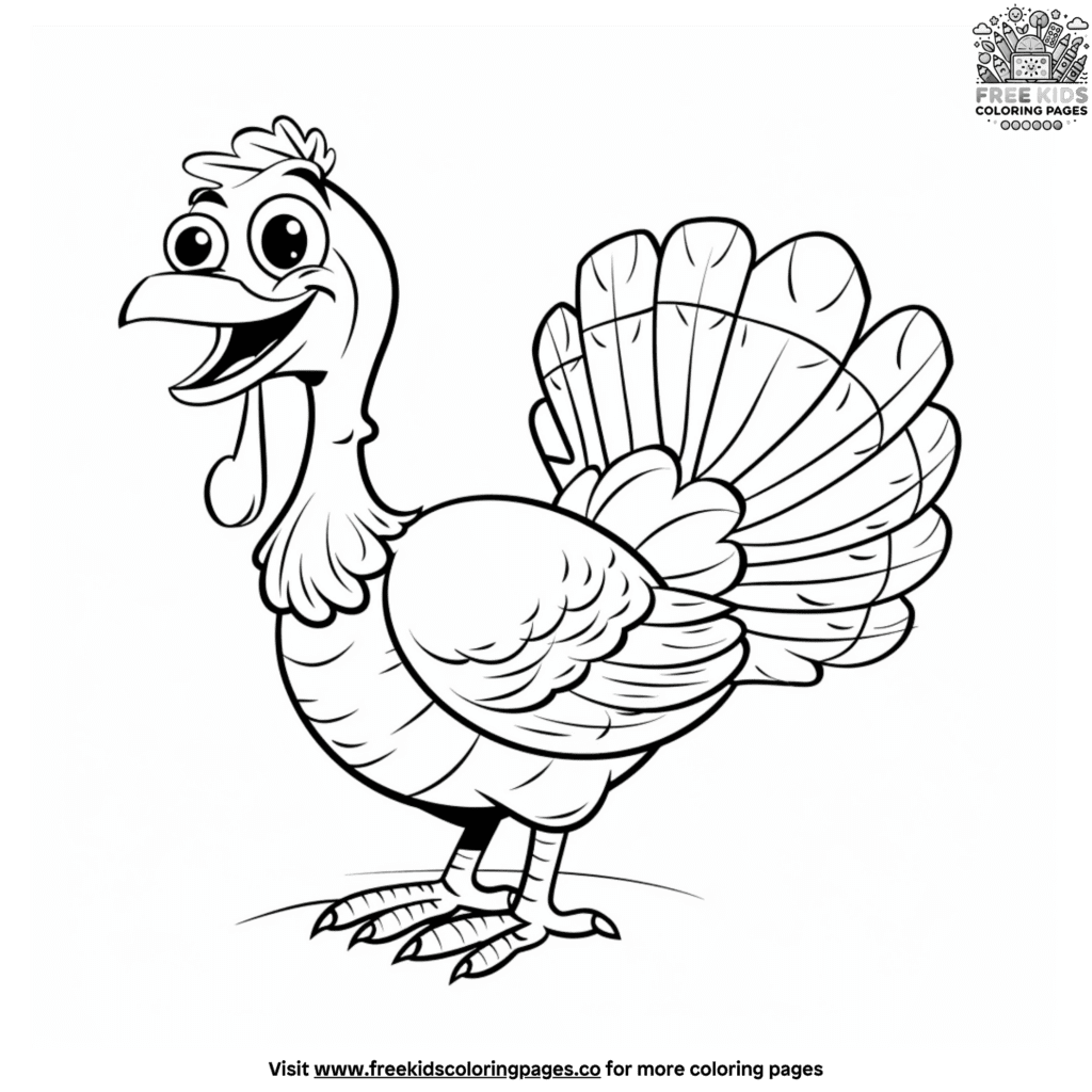Cute And Funny Turkey Coloring Pages - Free Kids Coloring Pages