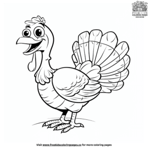 Funny turkey coloring pages