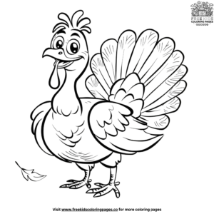 Funny Turkey Coloring Pages