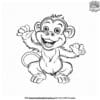 Entertaining Monkey Coloring Pages