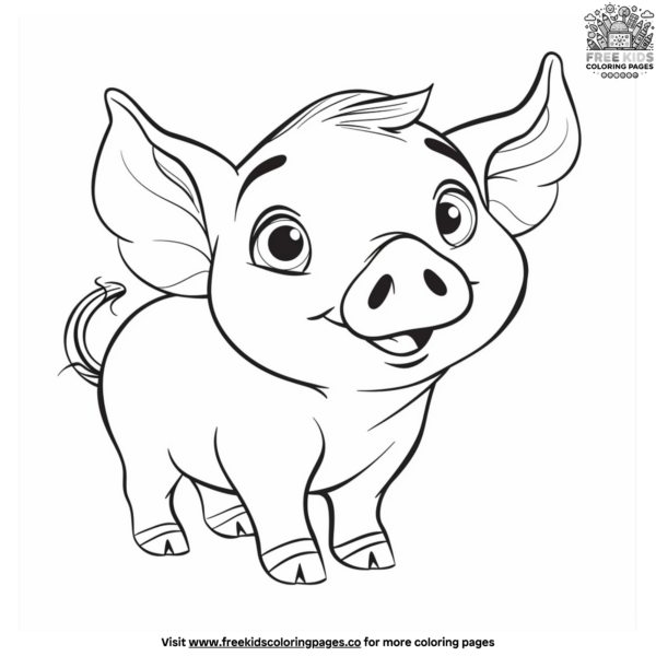Funny Pig Coloring Pages