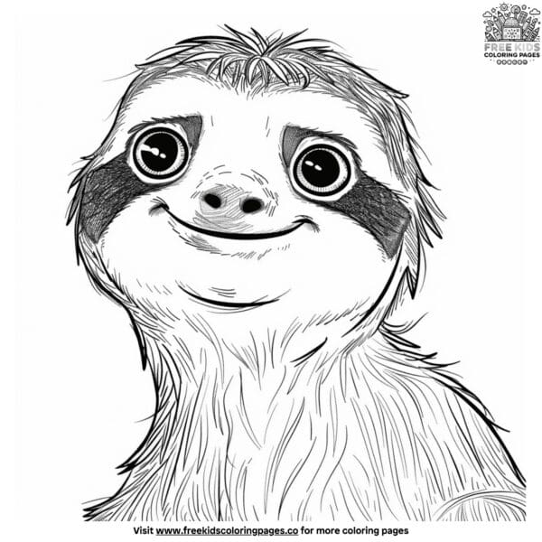 Sid the sloth coloring pages