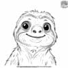 Surprised Sloth Coloring Pages